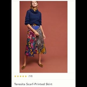 Anthropologie scarf skirt